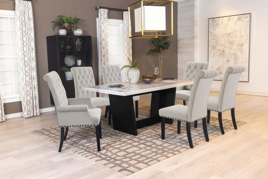 Osborne 72-inch Marble Top Dining Table Rustic Espresso - 115511