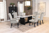 Osborne 72-inch Marble Top Dining Table Rustic Espresso - 115511