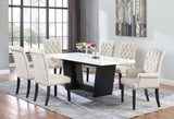 Osborne 72-inch Marble Top Dining Table Rustic Espresso - 115511