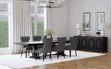 Florence 7-piece 126-inch Extension Dining Table Set Grey - 115531-S7G