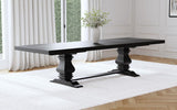 Florence 126-inch Extension Dining Table Distressed Black - 115531