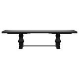 Florence 126-inch Extension Dining Table Distressed Black - 115531