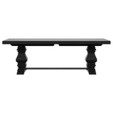 Florence 126-inch Extension Dining Table Distressed Black - 115531