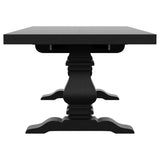 Florence 126-inch Extension Dining Table Distressed Black - 115531