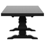 Florence 126-inch Extension Dining Table Distressed Black - 115531