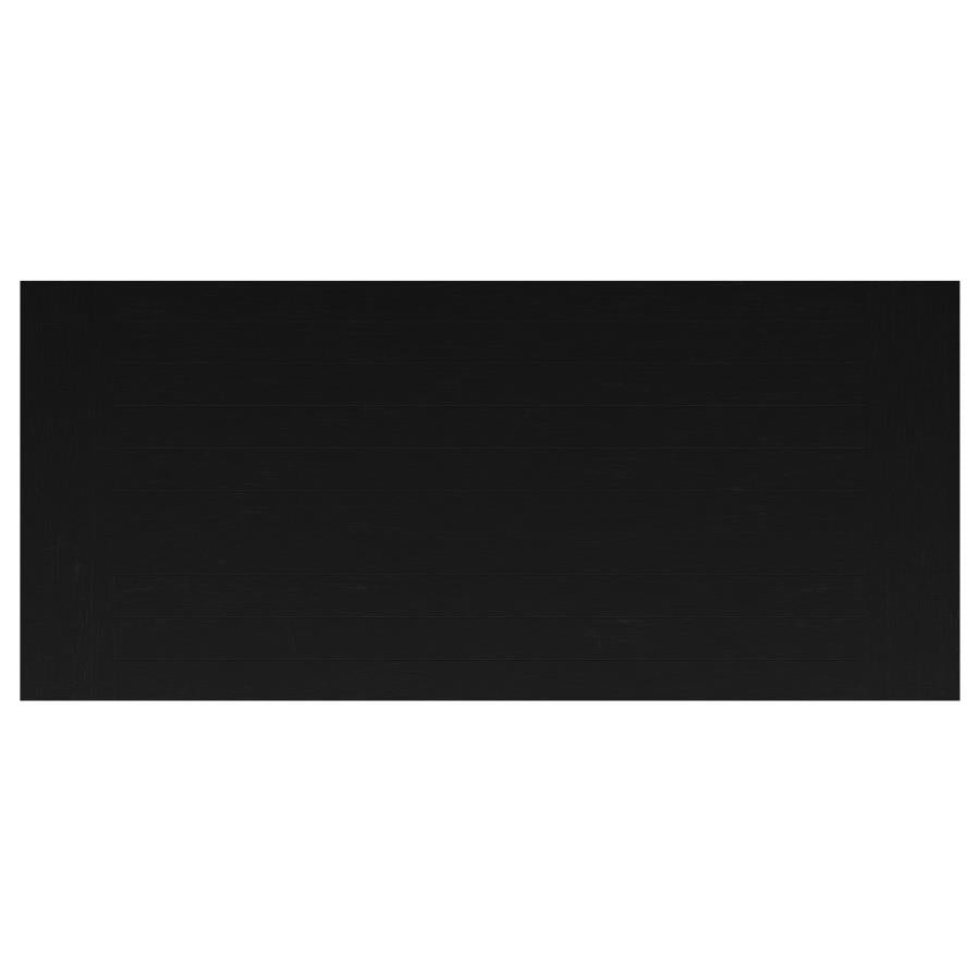 Florence 126-inch Extension Dining Table Distressed Black - 115531