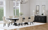 Florence 126-inch Extension Dining Table Distressed Black - 115531