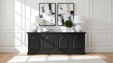 Florence 4-door Dining Sideboard Buffet Distressed Black - 115535