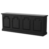 Florence 4-door Dining Sideboard Buffet Distressed Black - 115535
