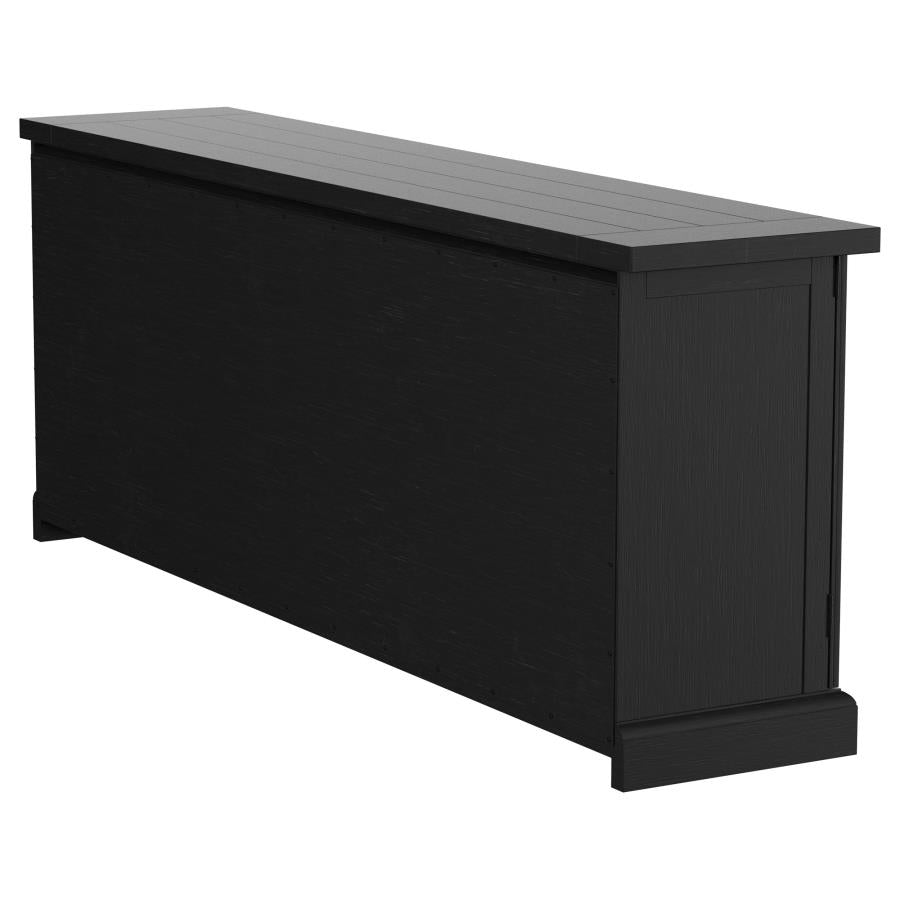 Florence 4-door Dining Sideboard Buffet Distressed Black - 115535