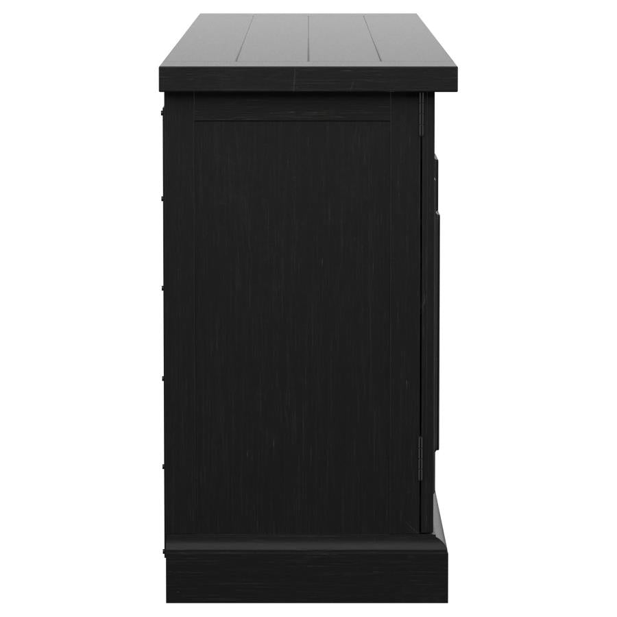 Florence 4-door Dining Sideboard Buffet Distressed Black - 115535