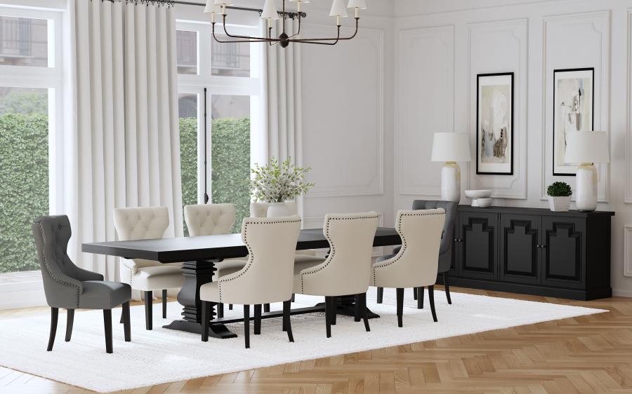 Florence 4-door Dining Sideboard Buffet Distressed Black - 115535