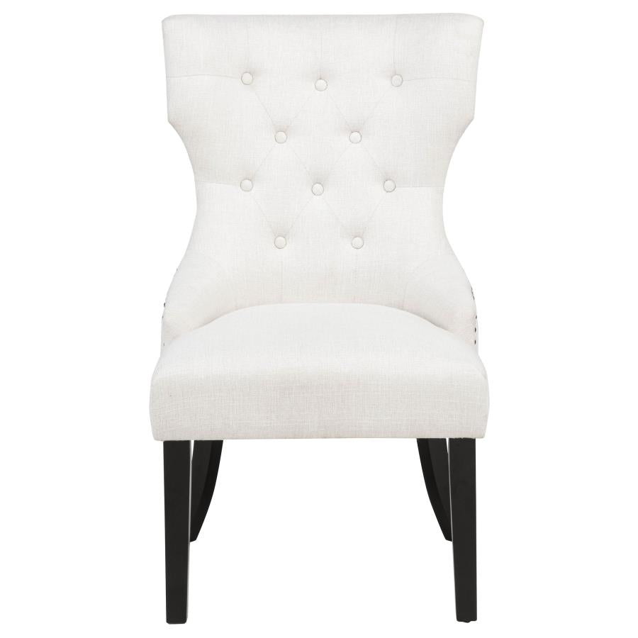 Baney Fabric Upholstered Dining Side Chair Beige and Black - 115572