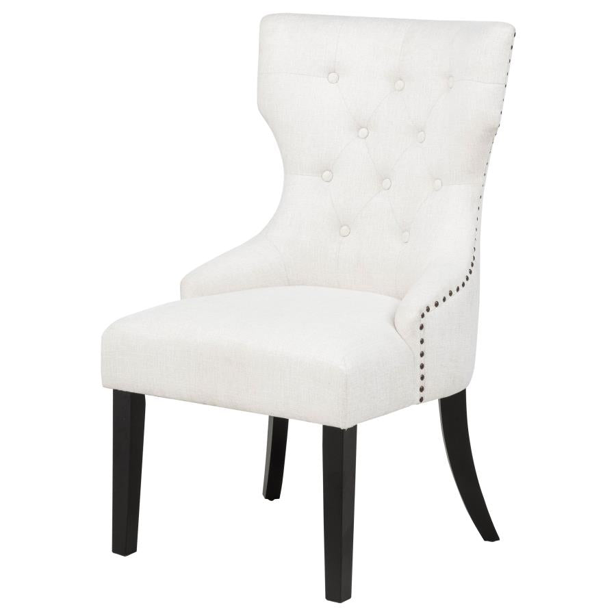 Baney Fabric Upholstered Dining Side Chair Beige and Black - 115572