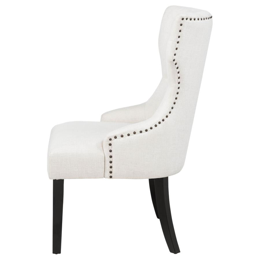 Baney Fabric Upholstered Dining Side Chair Beige and Black - 115572