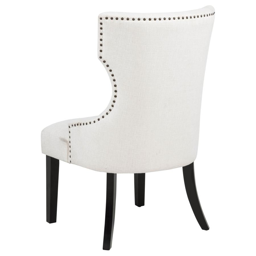 Baney Fabric Upholstered Dining Side Chair Beige and Black - 115572