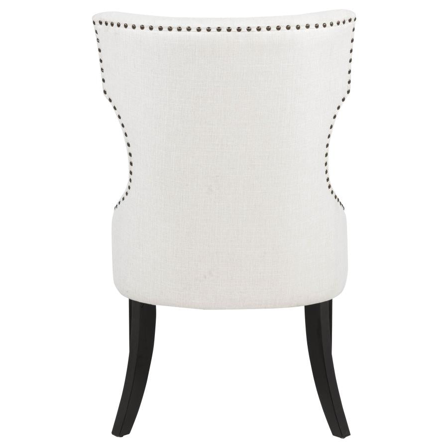 Baney Fabric Upholstered Dining Side Chair Beige and Black - 115572