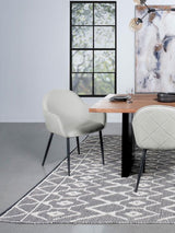 Emma Fabric Upholstered Dining Arm Chair Fog Grey (Set of 2) - 115592
