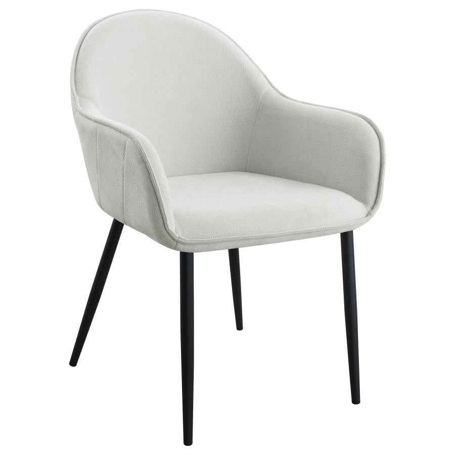 Emma Fabric Upholstered Dining Arm Chair Fog Grey (Set of 2) - 115592