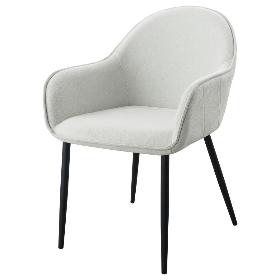 Emma Fabric Upholstered Dining Arm Chair Fog Grey (Set of 2) - 115592