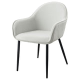 Emma Fabric Upholstered Dining Arm Chair Fog Grey (Set of 2) - 115592