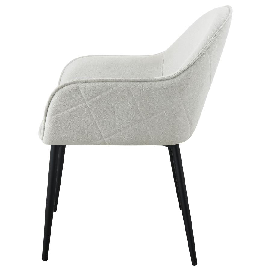 Emma Fabric Upholstered Dining Arm Chair Fog Grey (Set of 2) - 115592