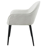 Emma Fabric Upholstered Dining Arm Chair Fog Grey (Set of 2) - 115592