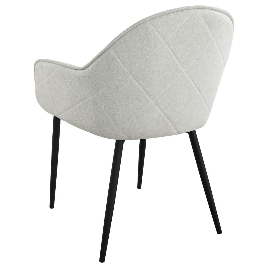 Emma Fabric Upholstered Dining Arm Chair Fog Grey (Set of 2) - 115592