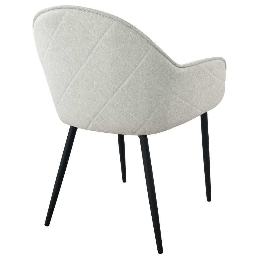 Emma Fabric Upholstered Dining Arm Chair Fog Grey (Set of 2) - 115592