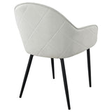 Emma Fabric Upholstered Dining Arm Chair Fog Grey (Set of 2) - 115592