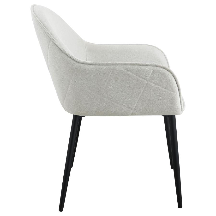 Emma Fabric Upholstered Dining Arm Chair Fog Grey (Set of 2) - 115592