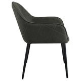 Emma Fabric Upholstered Dining Arm Chair Charcoal (Set of 2) - 115593
