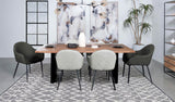 Emma Fabric Upholstered Dining Arm Chair Charcoal (Set of 2) - 115593