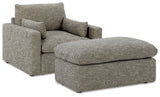 Dramatic Oversized Chair and Ottoman - 11702U2
