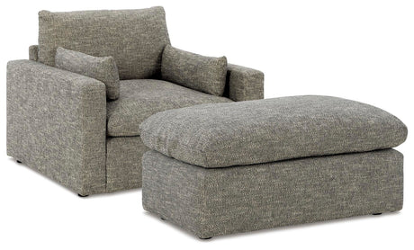 Dramatic Oversized Chair and Ottoman - 11702U2