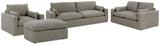 Dramatic Sofa, Loveseat, Oversized Chair and Ottoman - 11702U3