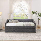 Upholstered Daybed With USB Charging & Pull Out Bed