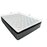 14" Premium Hybrid Mattress In A Box Plush Gel Memory Foam Top With Cooling Technology - Gray / White - Queen