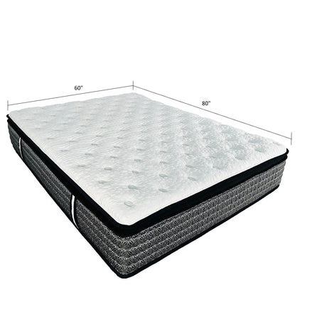 14" Premium Hybrid Mattress In A Box Plush Gel Memory Foam Top With Cooling Technology - Gray / White - Queen