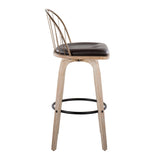Riley - Industrial / Urban Fixed Height Barstool With Swivel With Removable Cushion (Set of 2)