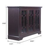 Spacious Sideboard With 3 Doors - Ox Blood Red