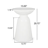 Outdoor Modern Metal End Large Table