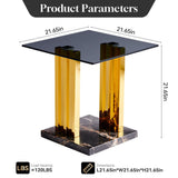 Side Table - Gray / Gold