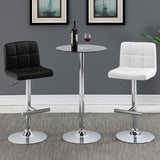 Lenny Upholstered Adjustable Bar Stool White (Set of 2) - 120356