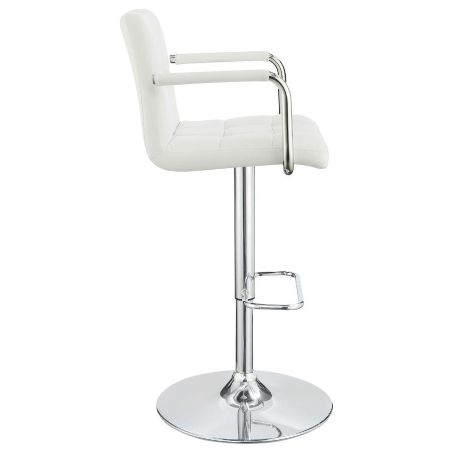 Palomar Adjustable Height Bar Stool White and Chrome - 121097