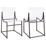 Adino Acrylic Dining Side Chair Black Nickel (Set of 2) - 121142