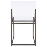 Adino Acrylic Dining Side Chair Black Nickel (Set of 2) - 121142