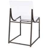 Adino Acrylic Dining Side Chair Black Nickel (Set of 2) - 121142