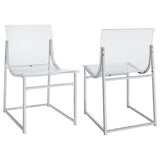 Adino Acrylic Dining Side Chair Chrome (Set of 2) - 121182