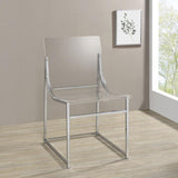 Adino Acrylic Dining Side Chair Chrome (Set of 2) - 121182